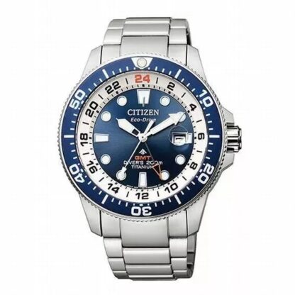 Citizen Promaster Marine Super Titanium Blue Men's GMT Dive Watch BJ7111-86L NEW